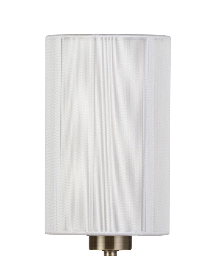 Darwen Square Stick Antique Brass Table Lamp with Small Ivory Shade Darwen Square Stick Antique Brass Table Lamp with Small Ivory Shade