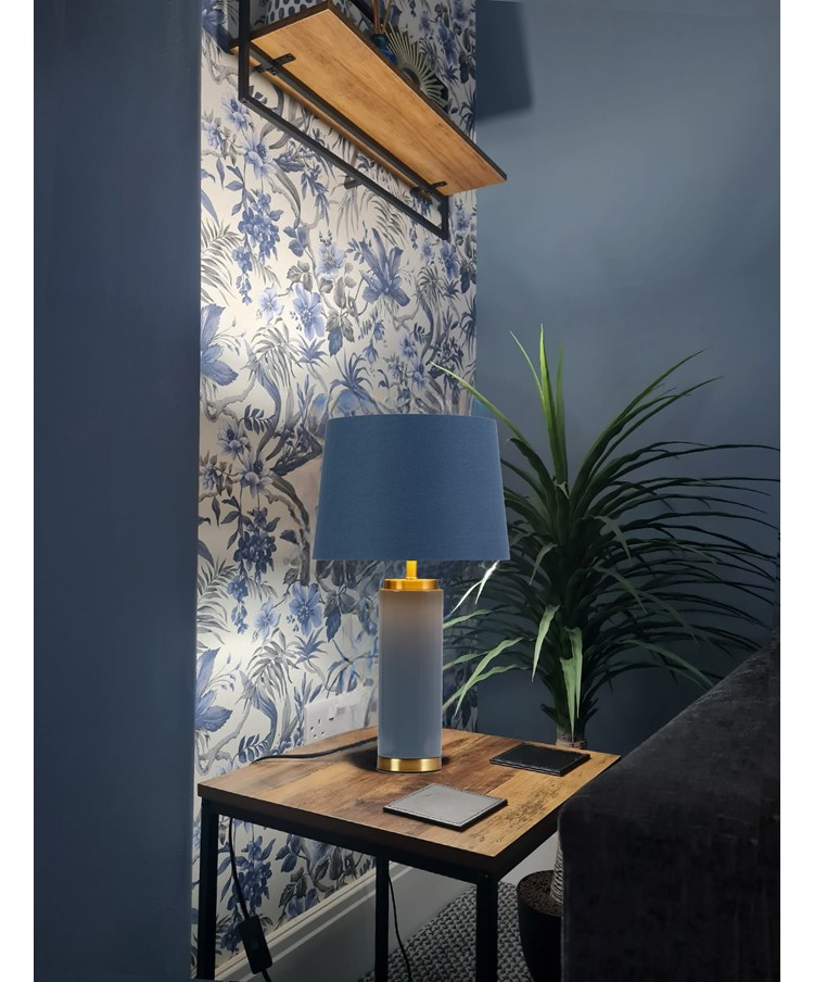 Cylinder Juniper Blue / Gold Effect with Blue Shade Cylinder Juniper Blue / Gold Effect with Blue Shade