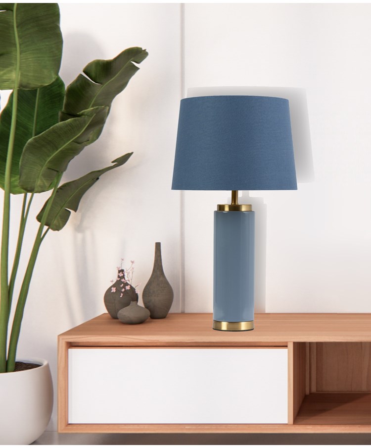 Cylinder Juniper Blue / Gold Effect with Blue Shade Cylinder Juniper Blue / Gold Effect with Blue Shade