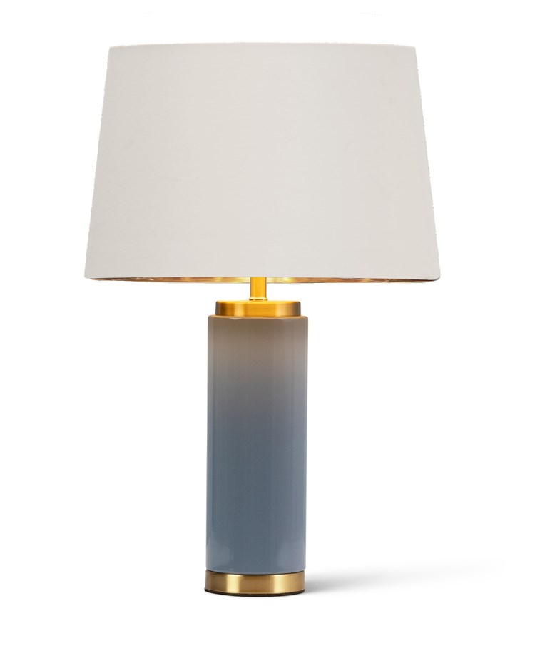 Cylinder Juniper Blue / Gold Effect with Ivory Gold Lined Shade Cylinder Juniper Blue / Gold Effect with Ivory Gold Lined Shade