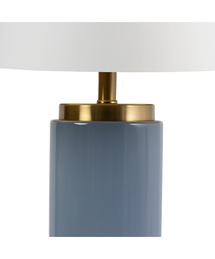 Cylinder Juniper Blue / Gold Effect with Ivory Gold Lined Shade Cylinder Juniper Blue / Gold Effect with Ivory Gold Lined Shade