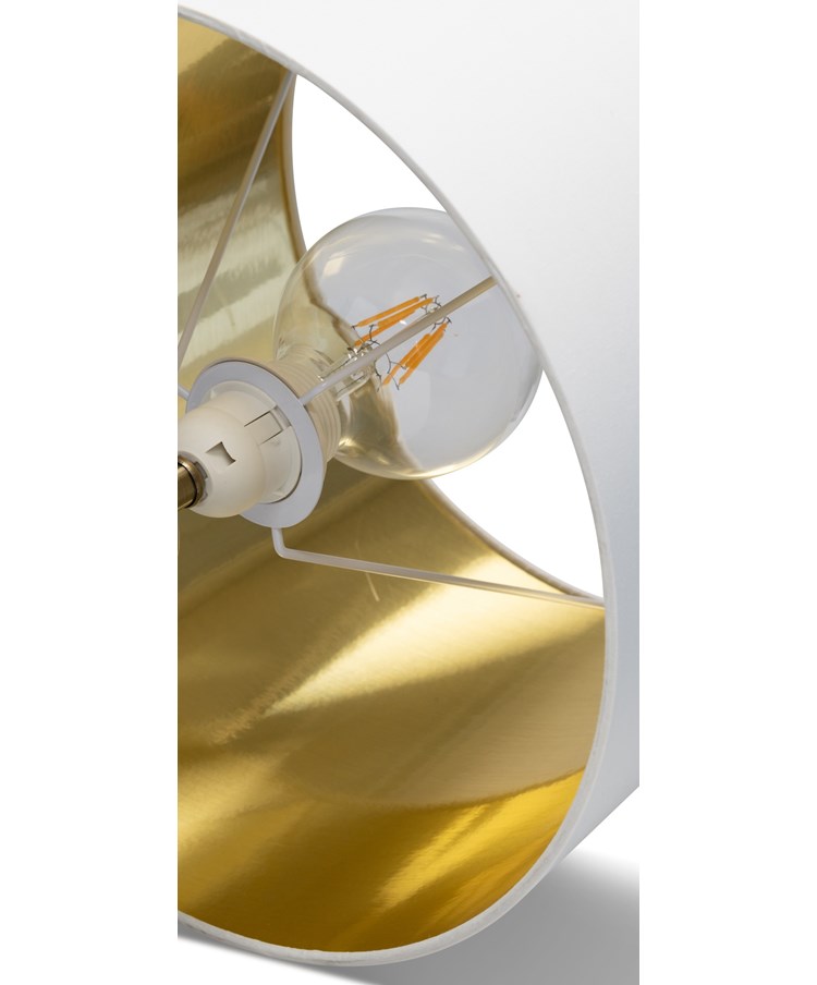 Cylinder Juniper Blue / Gold Effect with Ivory Gold Lined Shade Cylinder Juniper Blue / Gold Effect with Ivory Gold Lined Shade