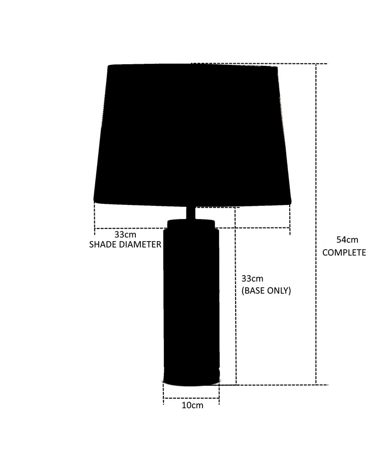 Cylinder Ash Grey Wood Print/Silver Table Lamp with Grey Linen Shade