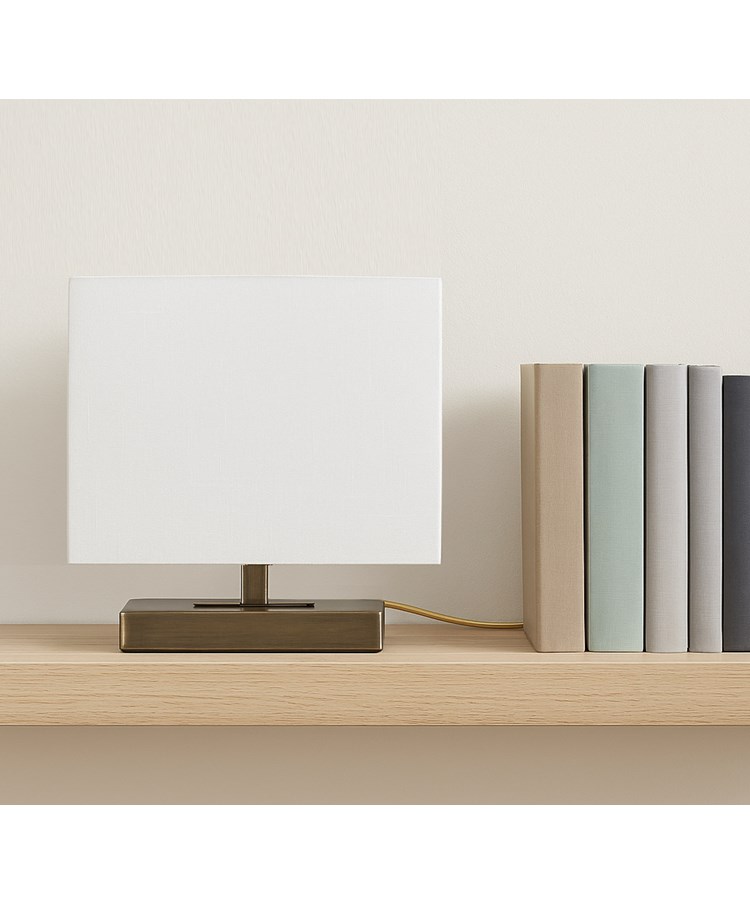 Bloq Antique Rectangle with Ivory Shade Bloq Antique Rectangle with Ivory Shade