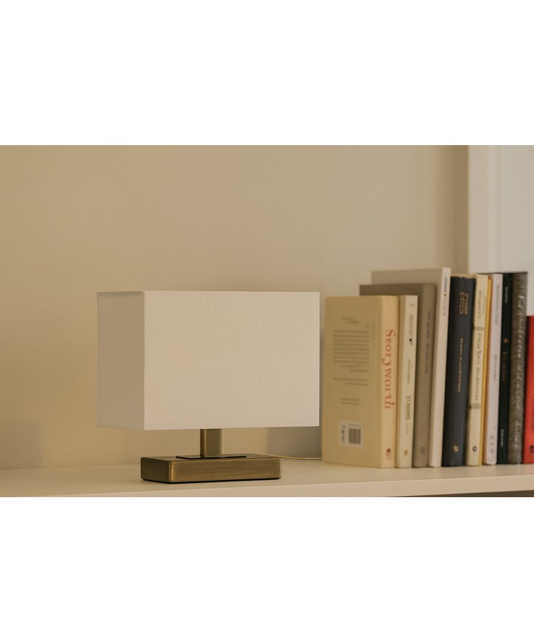 Bloq Antique Rectangle with Ivory Shade Bloq Antique Rectangle with Ivory Shade