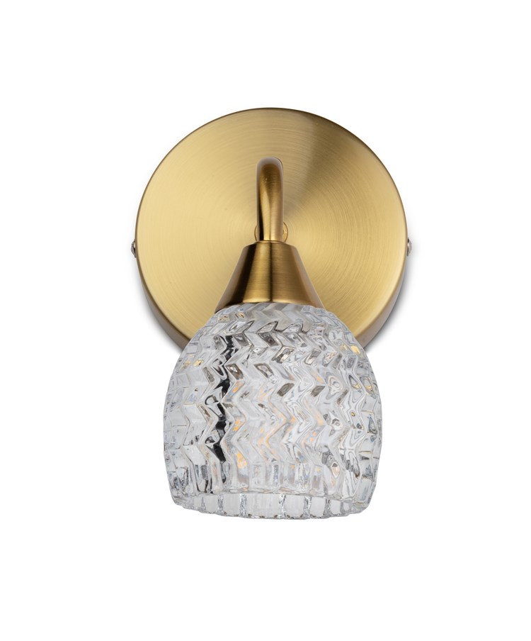 Hendon Gold Brass Effect Wall Light Single Switched Hendon Gold Brass Effect Wall Light Single Switched