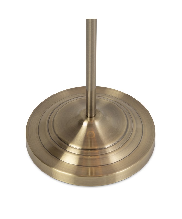 Stockholm Antique Brass Floor Lamp with Red & Gold Shade Stockholm Antique Brass Floor Lamp with Red & Gold Shade