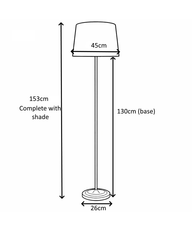 Stockholm Antique Brass Floor Lamp with Ivory Linen Shade