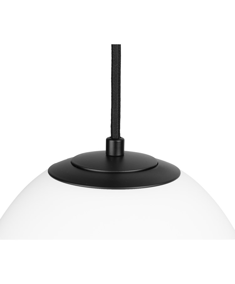 Lunar 18cm Pendant with Opal Sphere Glass