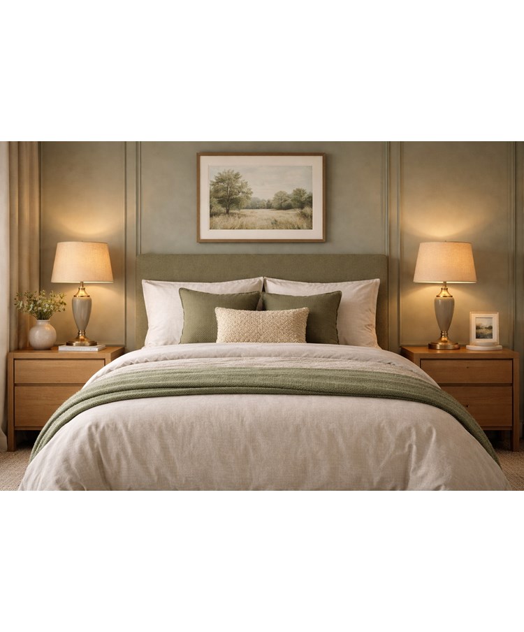 Bailey Large Sage Green Table Lamp with Beige Lined Shade Bailey Large Sage Green Table Lamp with Beige Lined Shade