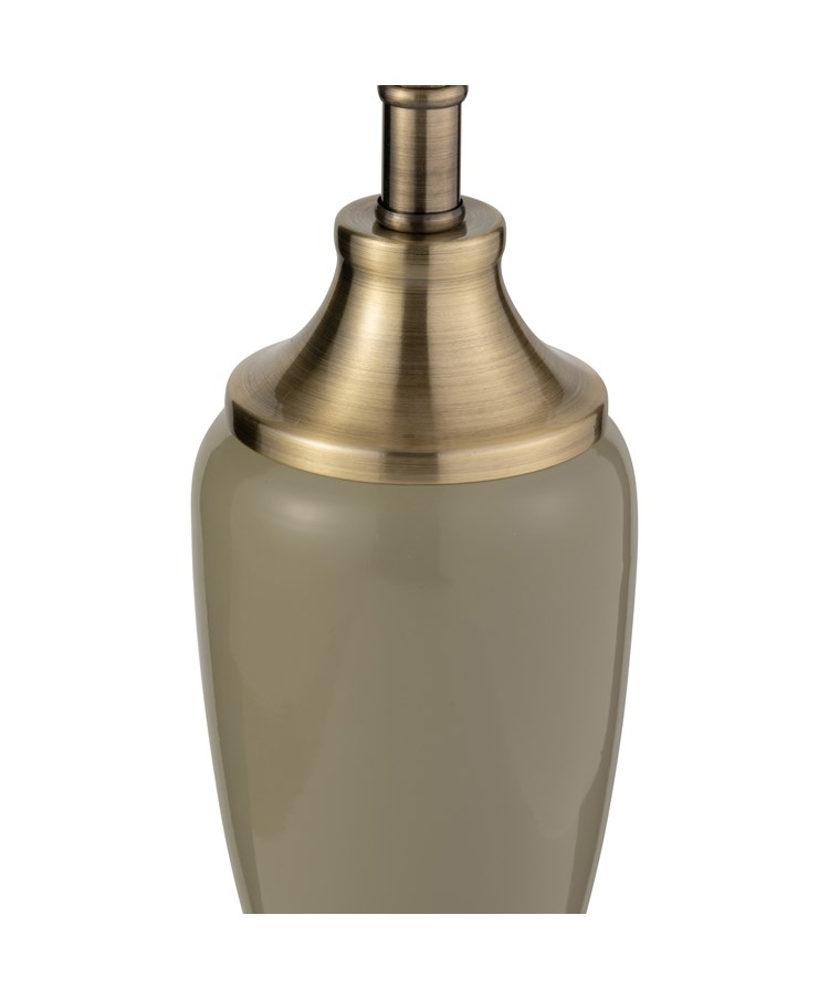 Bailey Large Sage Green Table Lamp with Natural Shade Bailey Large Sage Green Table Lamp with Natural Shade