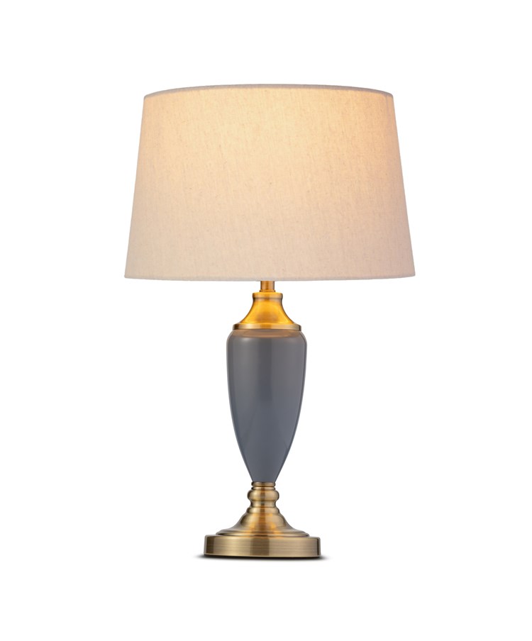 Bailey Large Junoper Blue Table Lamp with Natural Shade Bailey Large Junoper Blue Table Lamp with Natural Shade