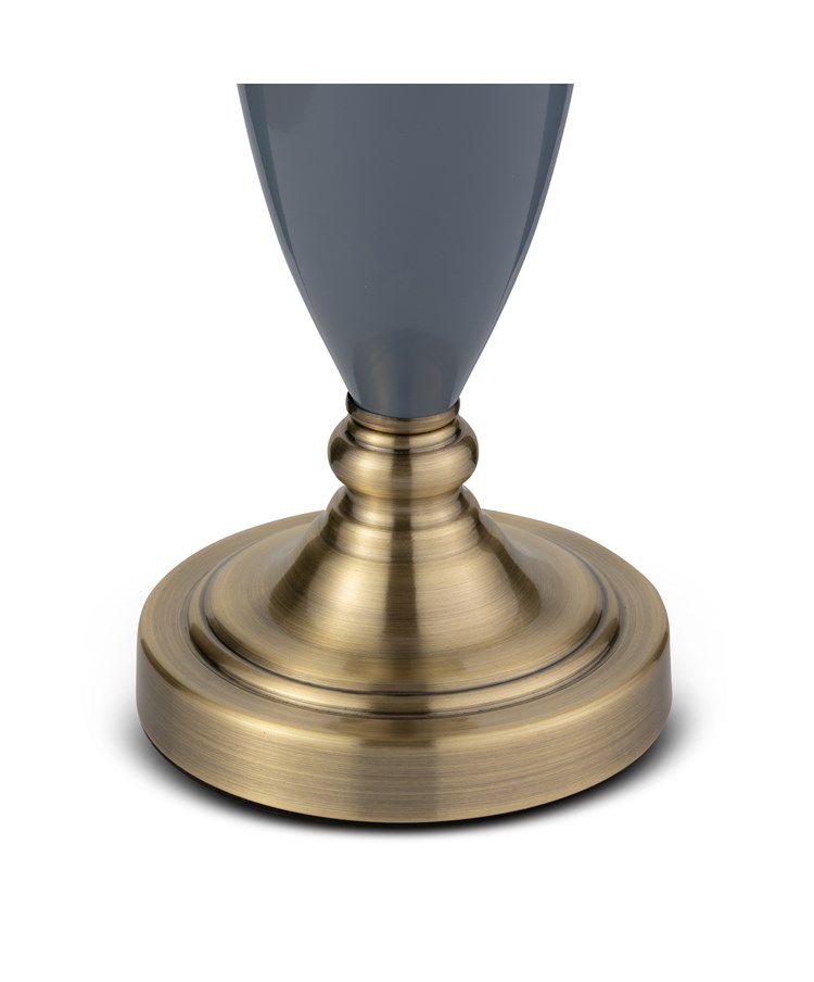 Bailey Large Junoper Blue Table Lamp with Natural Shade