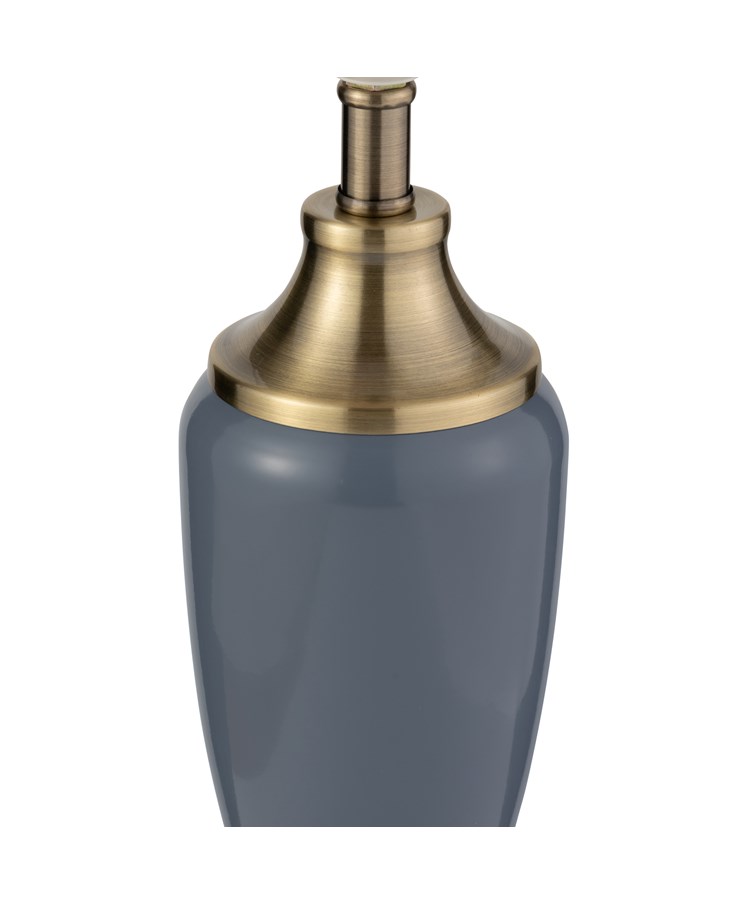 Bailey Large Junoper Blue Table Lamp with Natural Shade