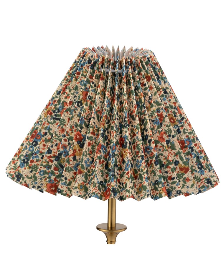 Florence Rechargeable Antique Table Lamp with Floral Pleated Coolie Florence Rechargeable Antique Table Lamp with Floral Pleated Coolie