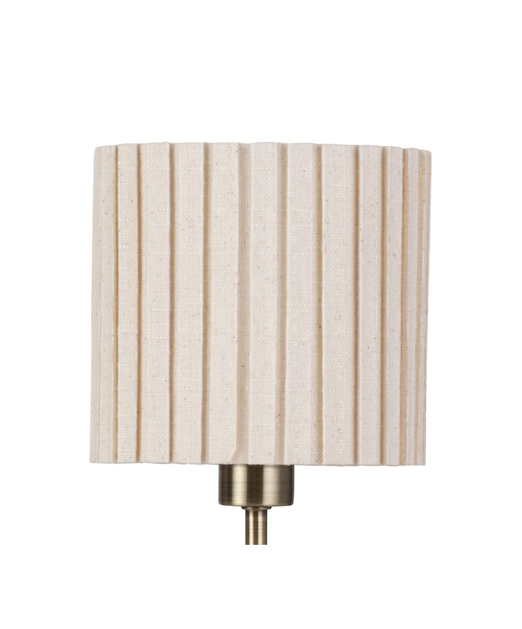 Florence Rechargeable Antique Table Lamp with Pleat Shade