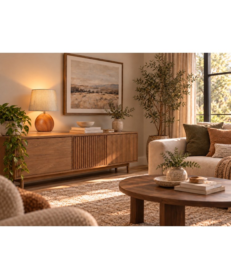 Canon Ball Walnut Print Table Lamp with Charcoal Gold Shade Canon Ball Walnut Print Table Lamp with Charcoal Gold Shade