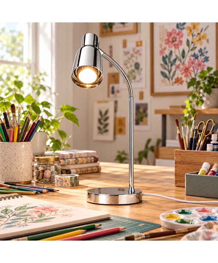 Clarity Satin Silver Reading Lamp