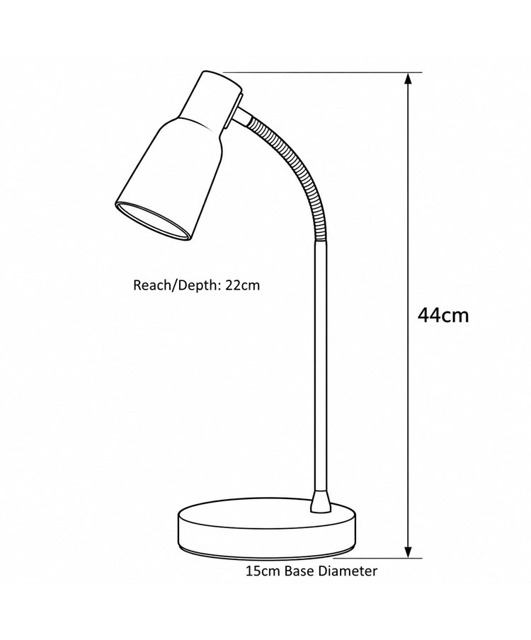 Clarity Satin Silver Reading Lamp