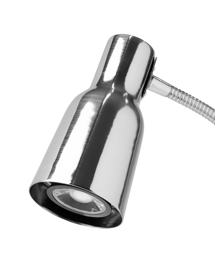 Clarity Satin Silver Reading Lamp