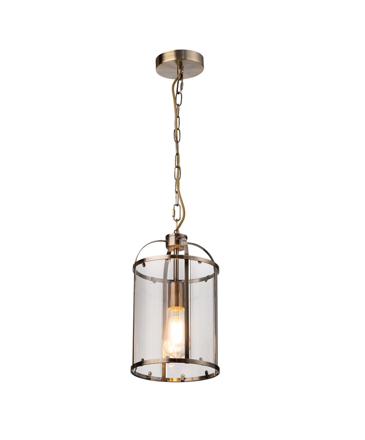 Lambert Antique Brass Single Lantern Pendant Ceiling Light Lambert Antique Brass Single Lantern Pendant Ceiling Light