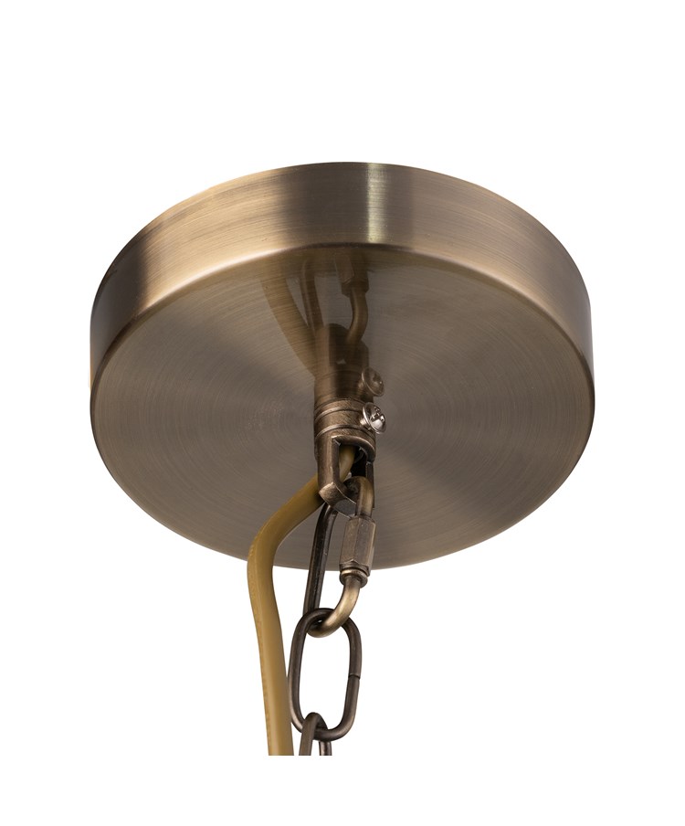 Lambert Antique Brass Single Lantern Pendant Ceiling Light