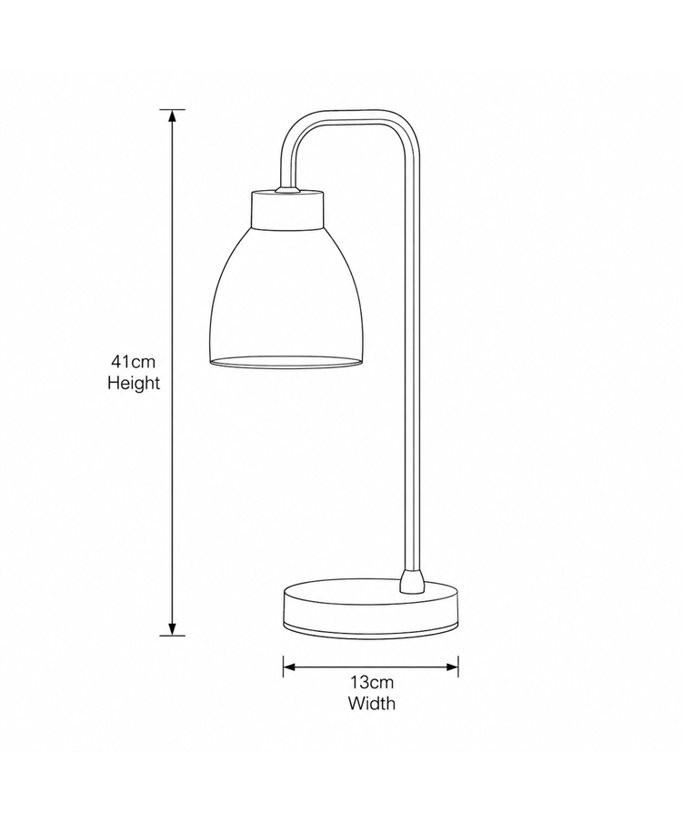 Arch Satin Silver Vintage Industrial Table Lamp with St Tropez Glass Shade