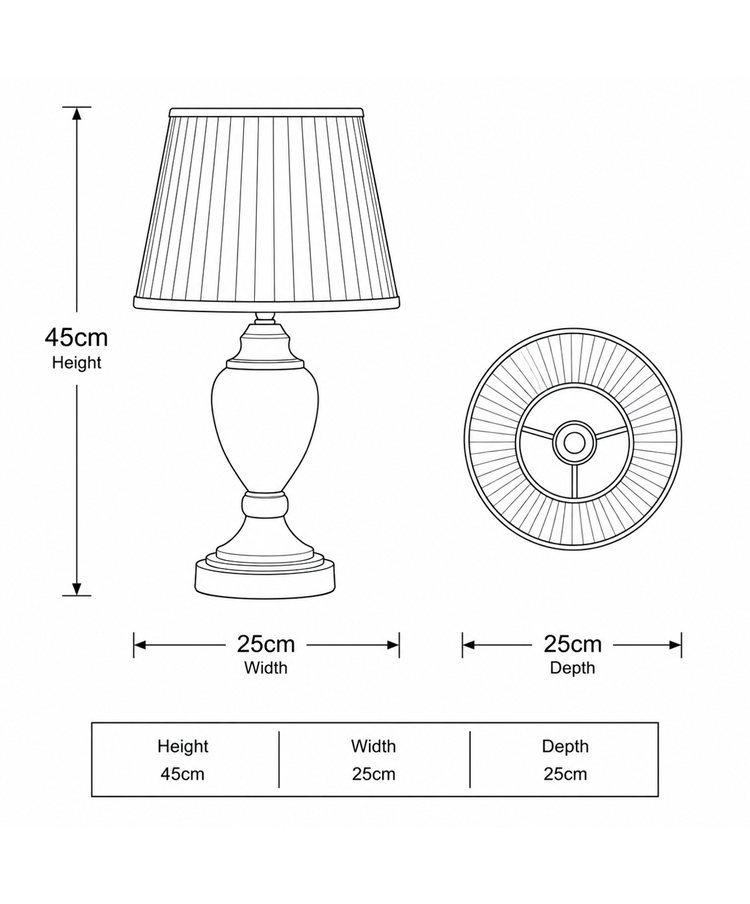 Malham Small Touch Control Table Lamp Blue with Ivory Pleated Shade Malham Small Touch Control Table Lamp Blue with Ivory Pleated Shade