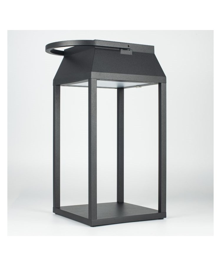 Patilo Solar/USB Rechargeable Outdoor Lantern - Black Patilo Solar/USB Rechargeable Outdoor Lantern - Black