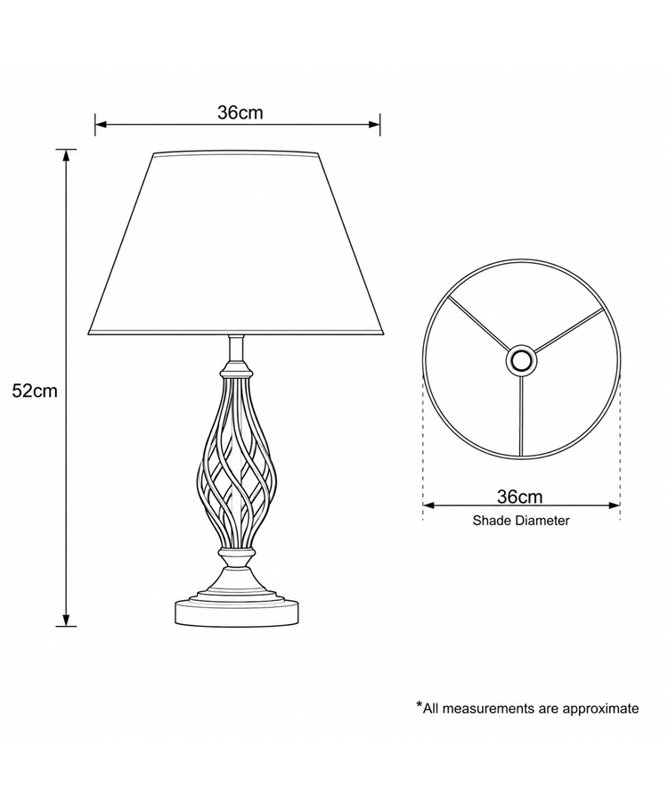 Kingswood Barley Twist Table Lamps (Pair) Kingswood Barley Twist Table Lamps (Pair)