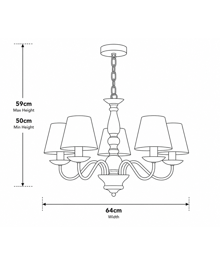 Craven Ceiling 5 Light Chandelier Pendant - Pewter Painted Finish - Linen Shades Craven Ceiling 5 Light Chandelier Pendant - Pewter Painted Finish - Linen Shades