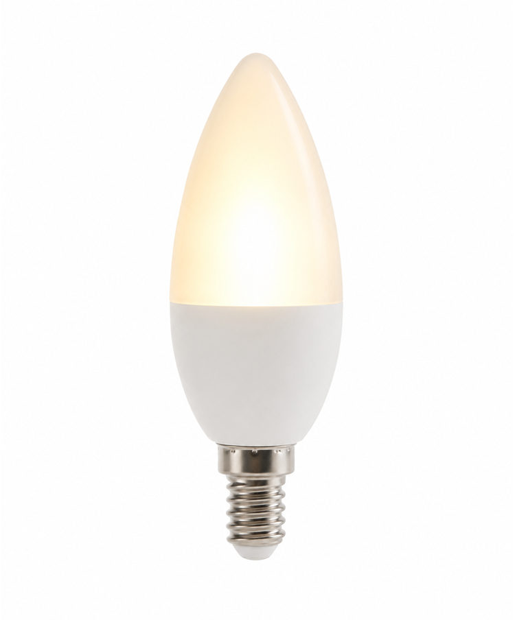 6W SES/Small Edison Screw Candle Shape LED Light Bulb - Warm White 6W SES/Small Edison Screw Candle Shape LED Light Bulb - Warm White
