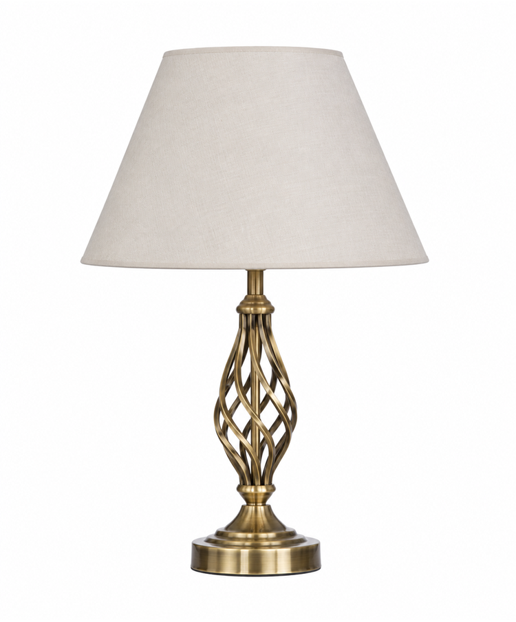 Kingswood Barley Twist Traditional Table Lamp and Shade Kingswood Barley Twist Traditional Table Lamp and Shade