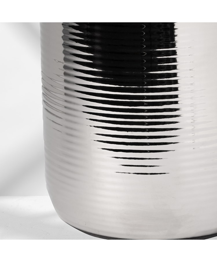 Twirl Chrome Ribbed Table Lamp