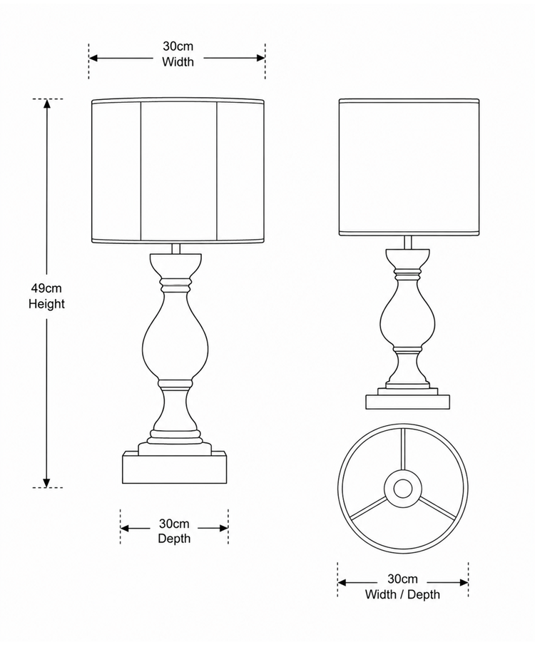 Fengate Stone Effect Grey Table Lamp with Ivory Silk String Shade Fengate Stone Effect Grey Table Lamp with Ivory Silk String Shade