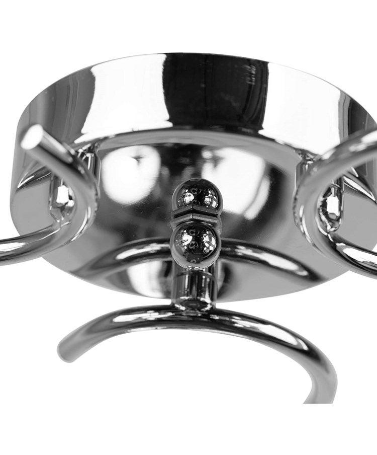 Astro Chrome 3 Light Semi Flush Ceiling Light with Clear Glass Shades Astro Chrome 3 Light Semi Flush Ceiling Light with Clear Glass Shades