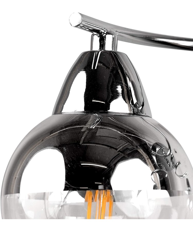 Astro Chrome 3 Light Semi Flush Ceiling Light with Clear Glass Shades Astro Chrome 3 Light Semi Flush Ceiling Light with Clear Glass Shades