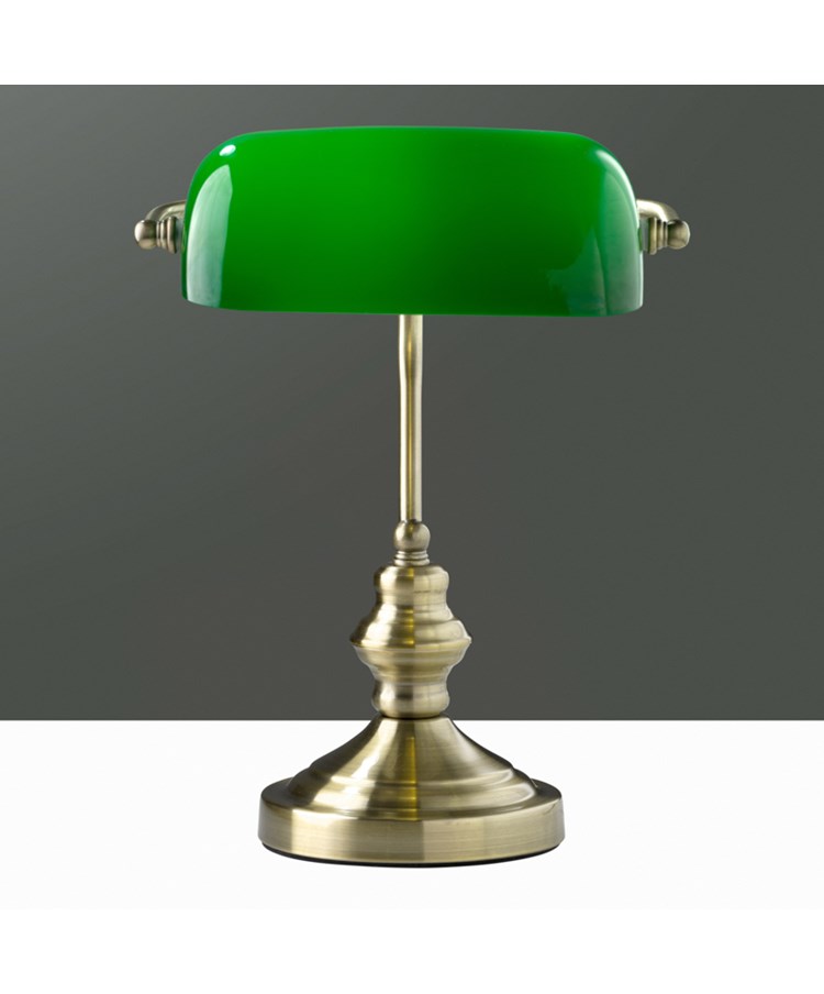 traditional green desk lamp
