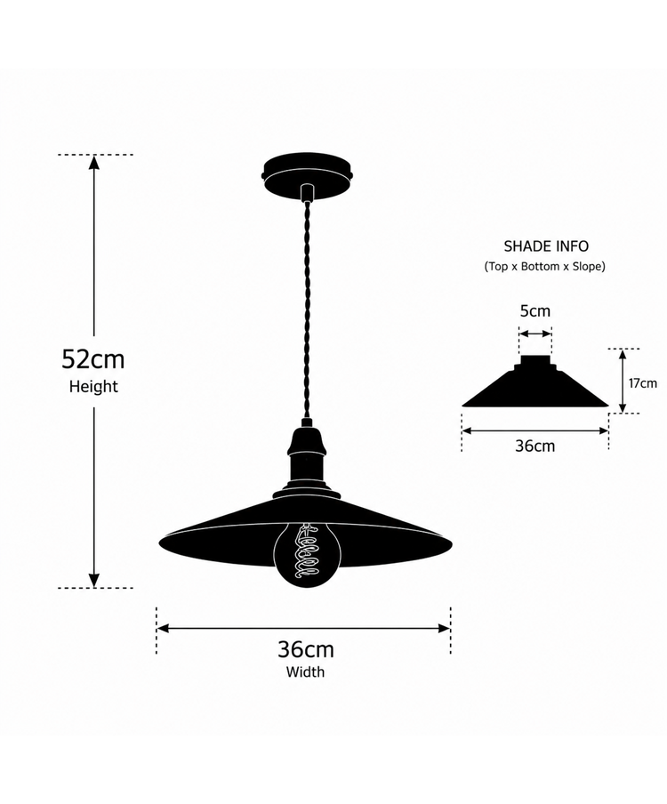 Stockborough Twisted Cable Ceiling Pendant Light - Antique Brown