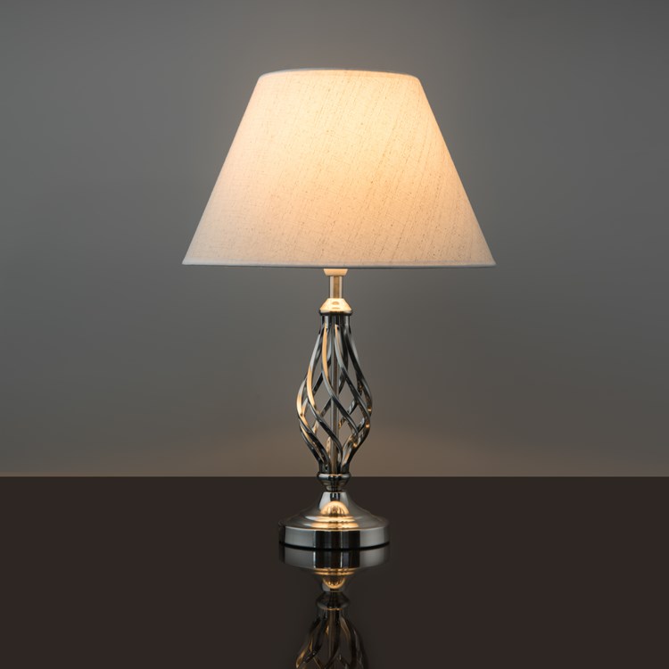 Kingswood Barley Twist Traditional Table Lamp and Shade Kingswood Barley Twist Traditional Table Lamp and Shade