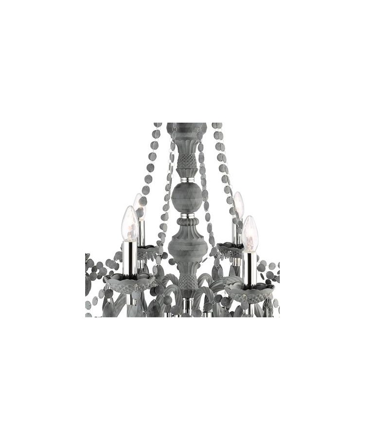 Searchlight Marie Therese - 8 Light Chandelier - Grey Glass & Acrylic Searchlight Marie Therese - 8 Light Chandelier - Grey Glass & Acrylic