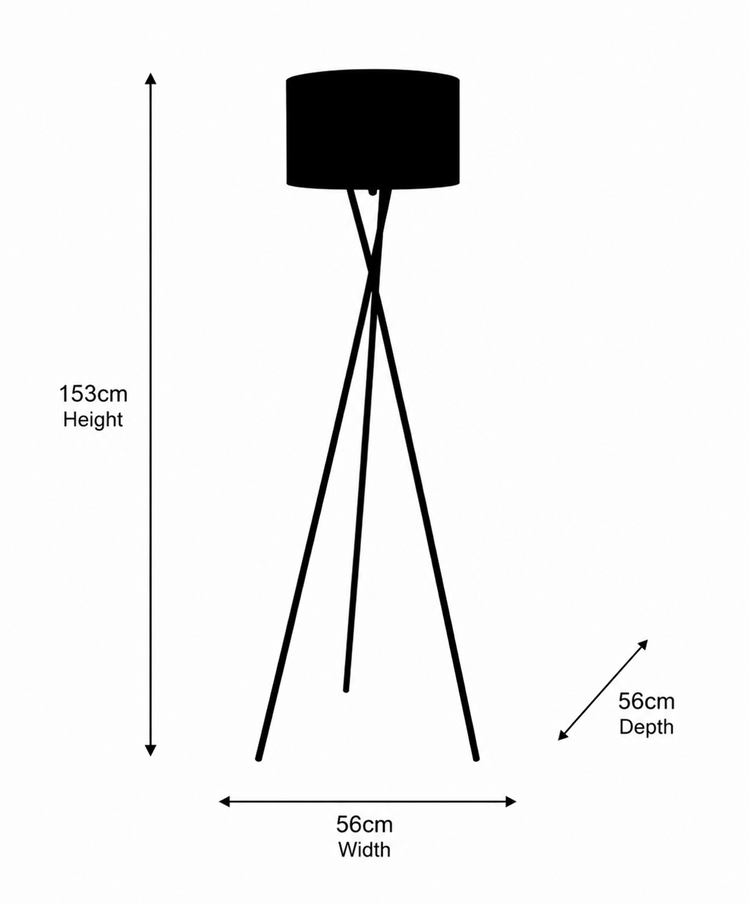Medina Black Tripod Floor Lamp Medina Black Tripod Floor Lamp