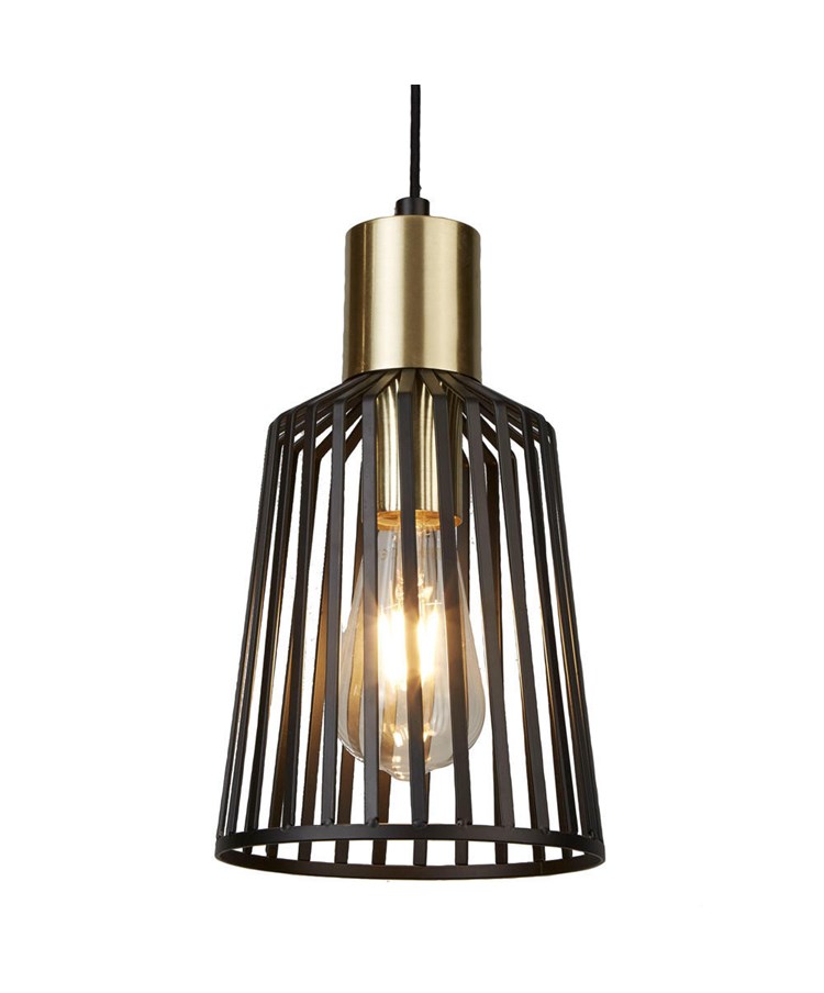 Bird Cage Black and Gold Frame Pendant Light Bird Cage Black and Gold Frame Pendant Light