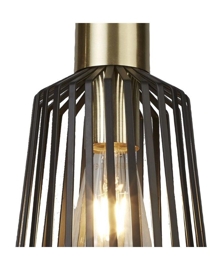 Bird Cage Black and Gold Frame Pendant Light Bird Cage Black and Gold Frame Pendant Light