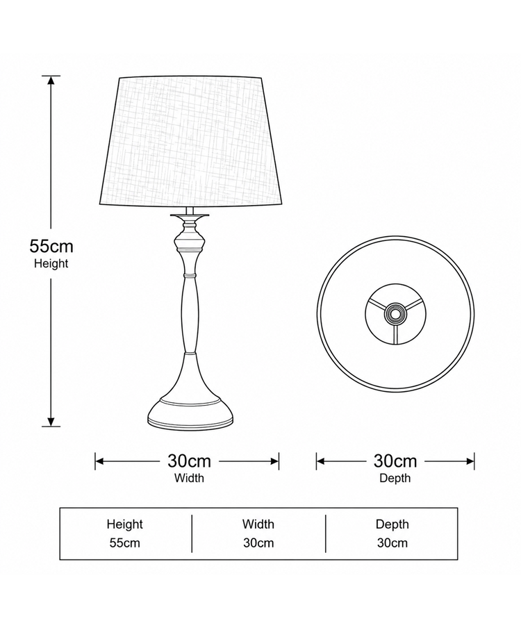 Messini Large Black Elegant Candlestick Table Lamp with Charcoal Gold Shade Messini Large Black Elegant Candlestick Table Lamp with Charcoal Gold Shade