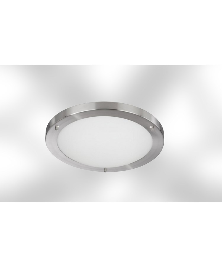 Satin Silver Opal Glass Flush Light