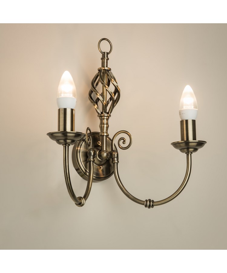 Kingswood Barley Twist Traditional Wall Light Kingswood Barley Twist Traditional Wall Light