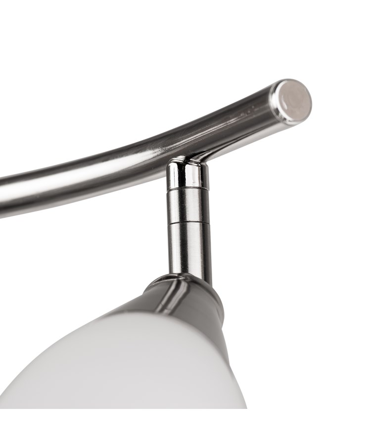 Swirl 3-Light Modern Ceiling Spotlight Bar - Satin Silver Swirl 3-Light Modern Ceiling Spotlight Bar - Satin Silver