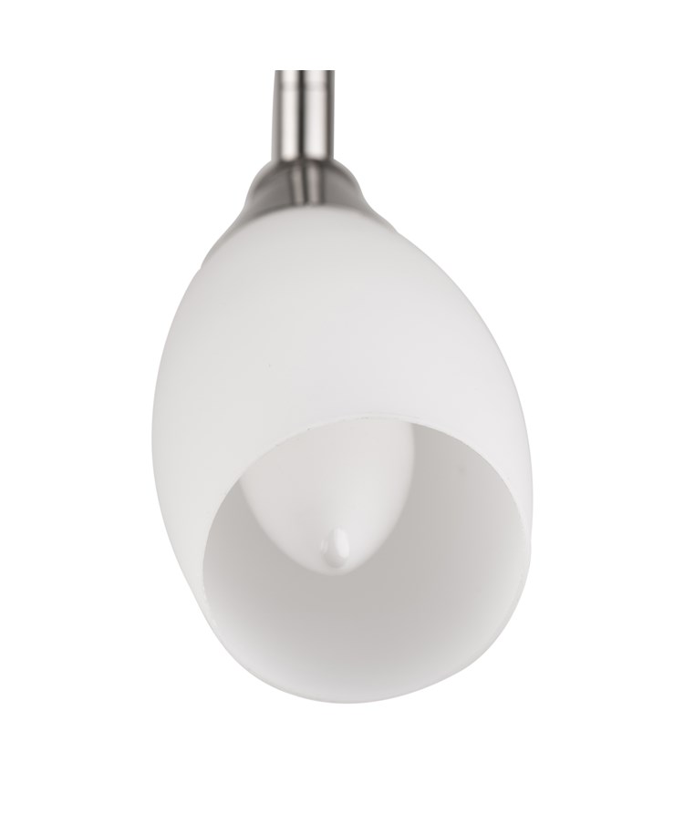 Swirl 3-Light Modern Ceiling Spotlight Bar - Satin Silver Swirl 3-Light Modern Ceiling Spotlight Bar - Satin Silver