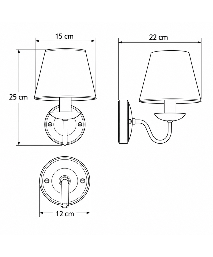 Craven Modern Pewter Grey Wall Light with Beige Linen Shade